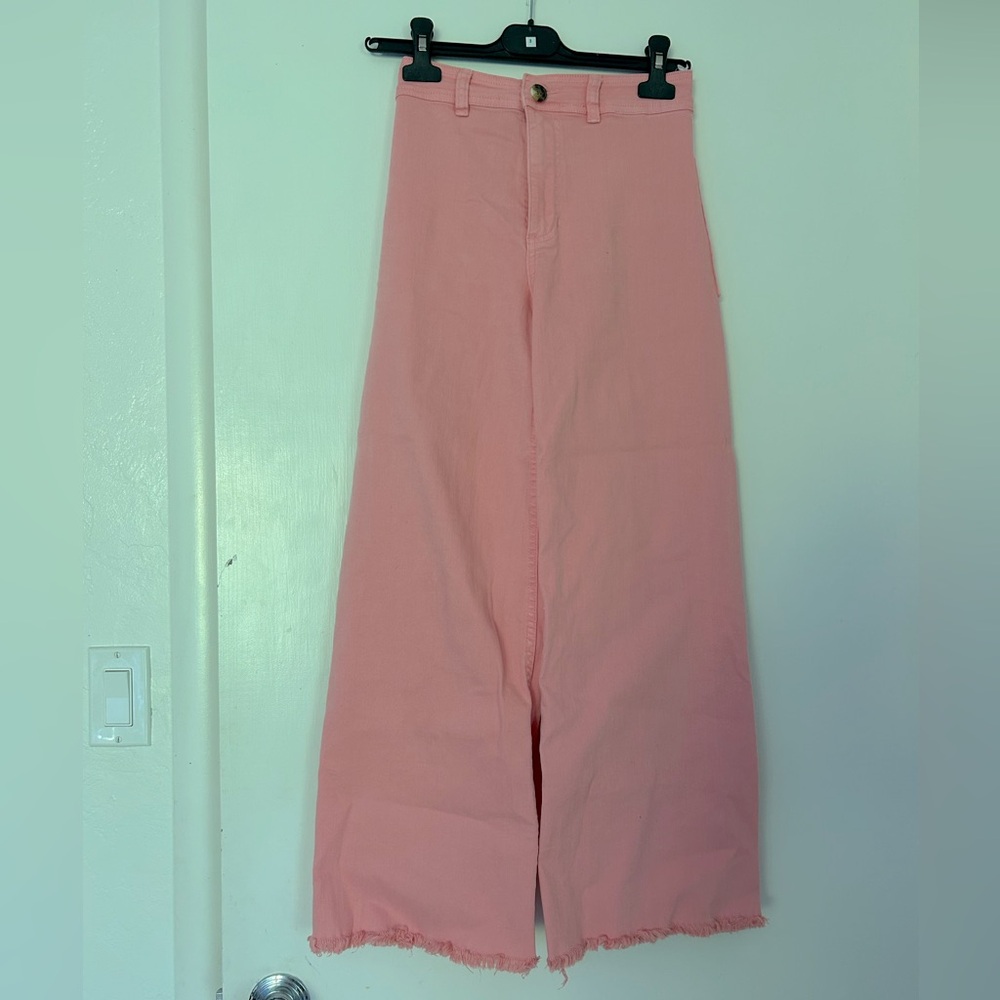 Billabong Pink Wide-Leg crop Pants